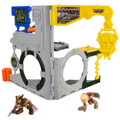 Marvel Super Hero Squad X-Men Danger Room Play Set -- Wolverine and Sabretooth