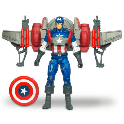 Deluxe Mission Pack Air Assault Glider Captain America Action Figure -- 3 3/4''