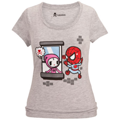 &apos;&apos;Spider Mon Amour&apos;&apos; Spider-Man Tee for Women by Tokidoki