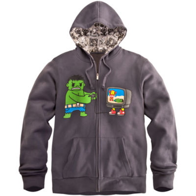 &apos;&apos;Game Over&apos;&apos; Hulk and Iron Man Hoodie for Men by Tokidoki